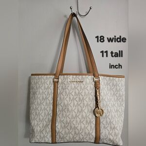 Michael Kors Beige and Tan Tote Bag